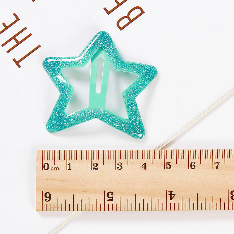 Wholesale Sequin Glitter Stars Acrylic Hair Clips